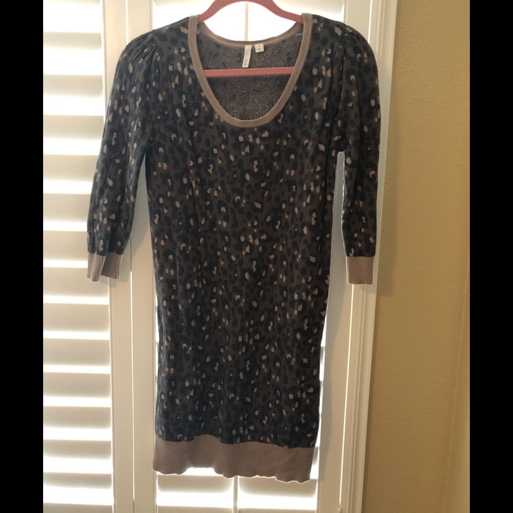 Frenchi leopard sweater dress